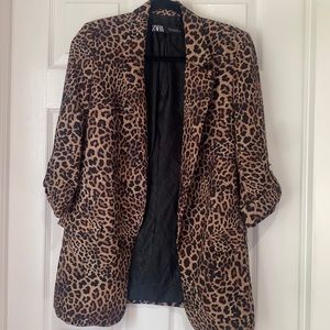 Zara Leopard Blazer